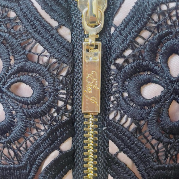 Eliza J Black Lace Shift Dress - Sleeveless Crew Neck Event - Size 10P - Petite - Picture 5 of 15